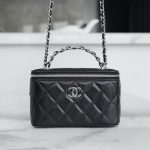 72067_black_8 Chanel Vanity Metal Top Handle Black - chanel vanity bag replica detail 7