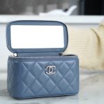 Chanel Vanity Metal Top Handle Cyan - chanel cyan vanity dupe detail 1