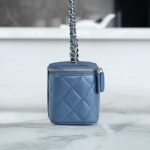 Chanel Vanity Metal Top Handle Cyan - chanel cyan vanity dupe detail 2