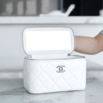 72070_white_2 Chanel Vanity Metal Top Handle White - chanel metal handle vanity replica detail 1