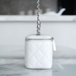 72070_white_4 Chanel Vanity Metal Top Handle White - chanel metal handle vanity replica detail 3
