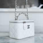 72070_white_8 Chanel Vanity Metal Top Handle White - chanel metal handle vanity replica detail 7