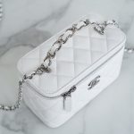72070_white_9 Chanel Vanity Metal Top Handle White - chanel metal handle vanity replica detail 8