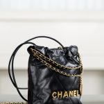 72144_black_5 Chanel 22 Mini Bag Black - chanel 22 mini black dupe detail 4