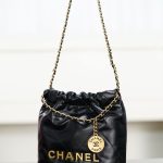 72144_black_6 Chanel 22 Mini Bag Black - chanel 22 mini black dupe detail 5