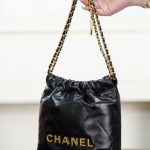72144_black_9 Chanel 22 Mini Bag Black - chanel 22 mini black dupe detail 8