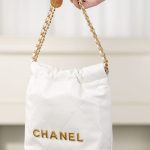 72161_white_5 Chanel 22 Mini Bag White - chanel 22 mini white dupe detail 4