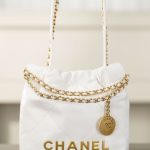 Chanel 22 Mini Bag White - chanel 22 mini white dupe detail 7