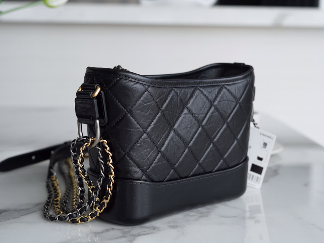 72171_black_2 Chanel Gabrielle Hobo Bag Black - chanel gabrielle black dupe detail 1