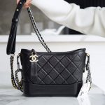 Chanel Gabrielle Hobo Bag Black - chanel gabrielle black dupe detail 7
