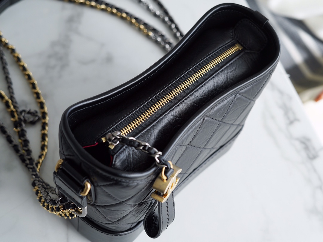72171_black_9 Chanel Gabrielle Hobo Bag Black - chanel gabrielle black dupe detail 8