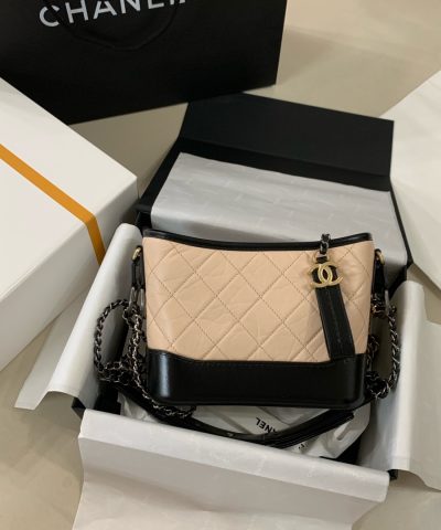 Chanel Gabrielle Hobo Bag Beige - chanel gabrielle beige dupe front view