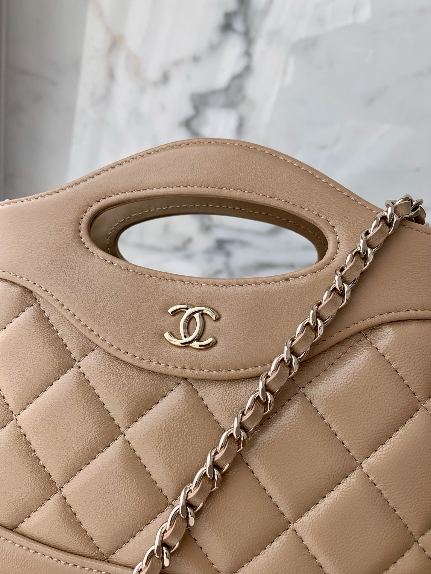 Beige3 Chanel 24S 31 Nano Tote Bag Beige - chanel nano tote beige replica detail 2