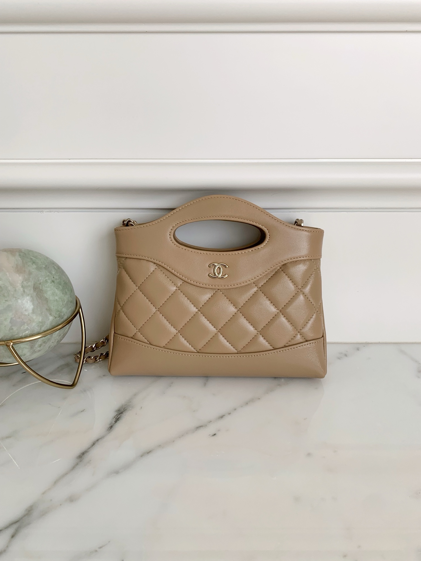 Beige5 Chanel 24S 31 Nano Tote Bag Beige - chanel nano tote beige replica detail 4