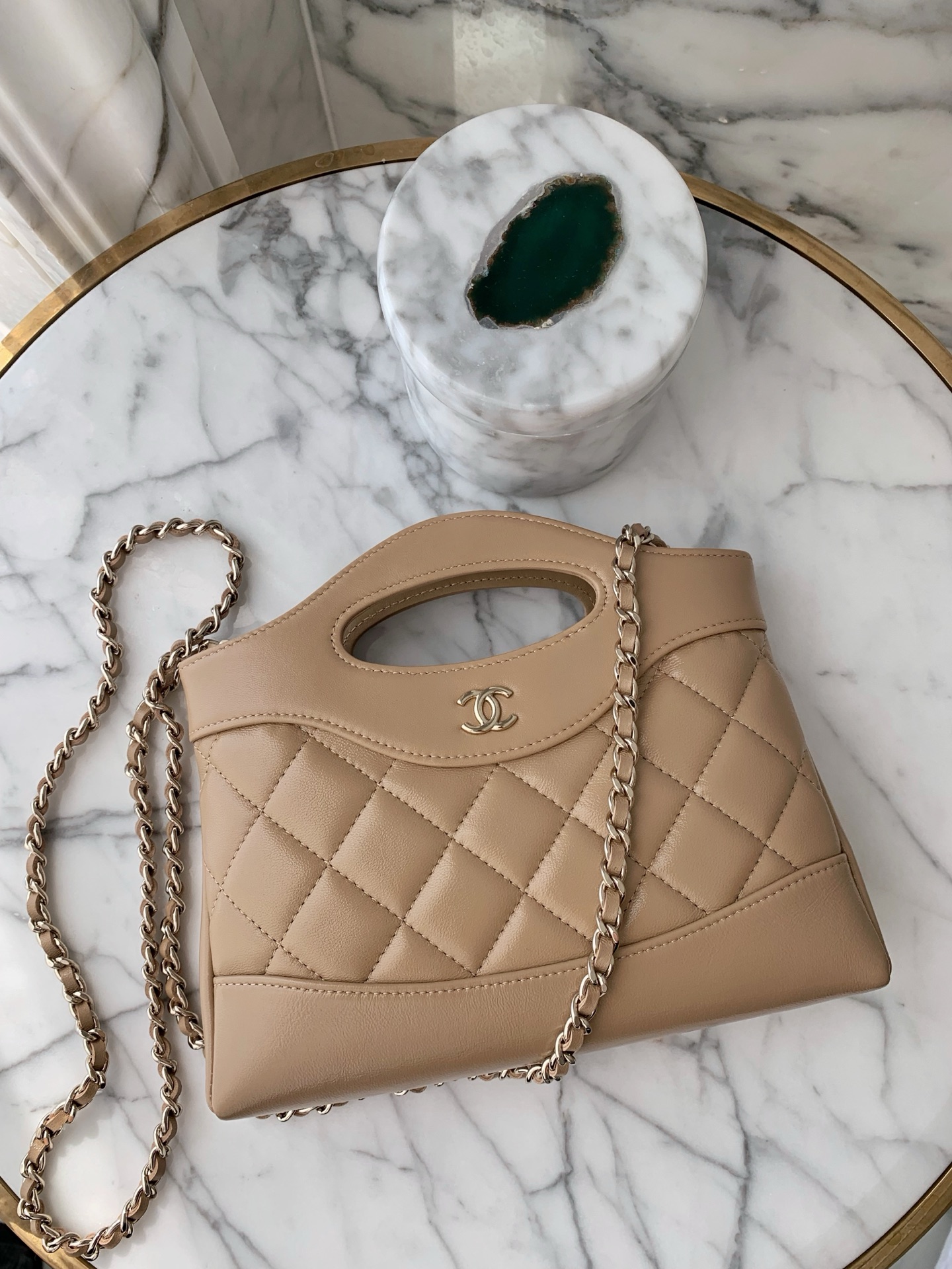 Beige6 Chanel 24S 31 Nano Tote Bag Beige - chanel nano tote beige replica detail 5