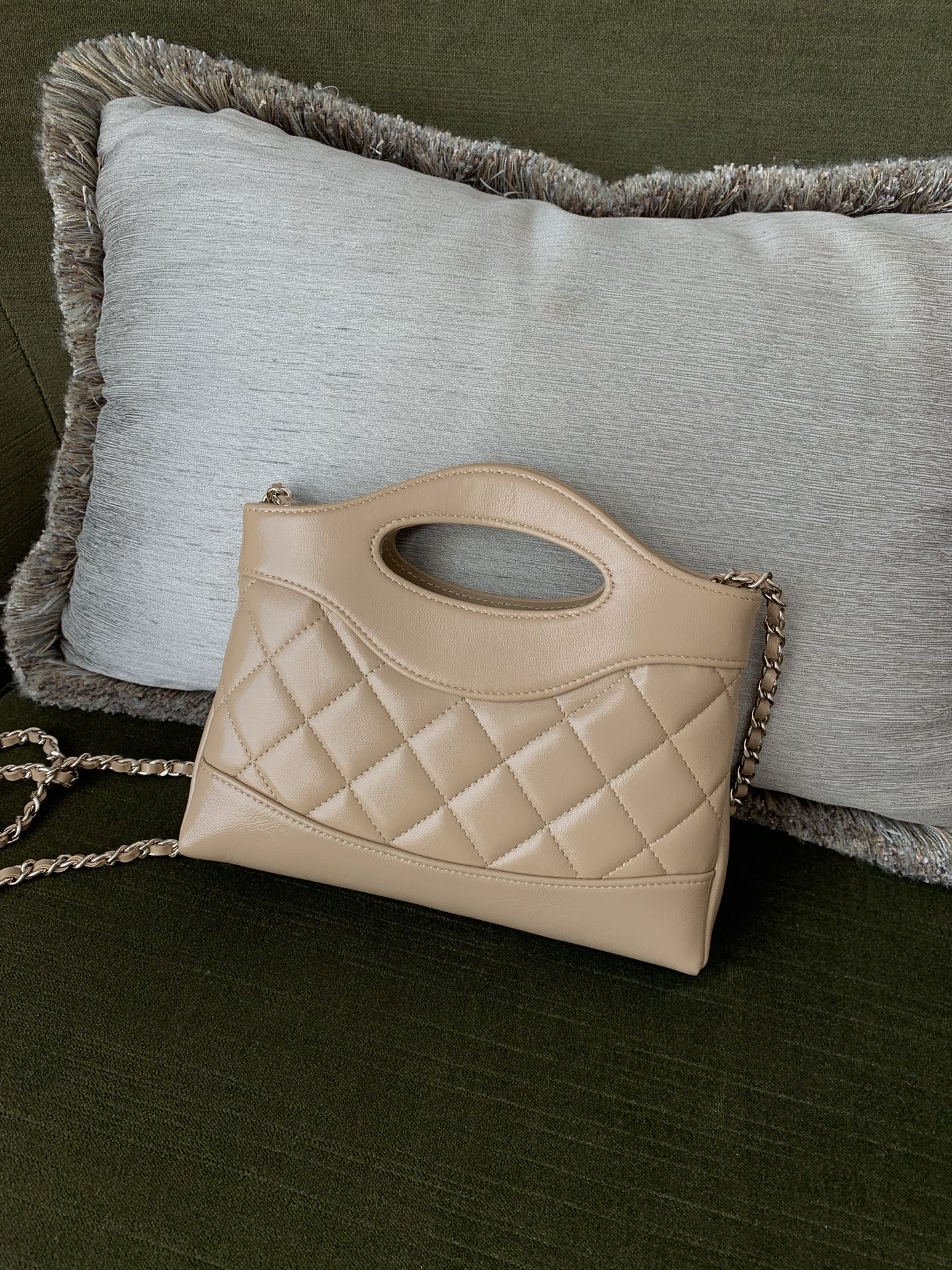 Beige7 Chanel 24S 31 Nano Tote Bag Beige - chanel nano tote beige replica detail 6