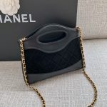Torba Chanel 31 Nano Tote z czarnego zamszu 5