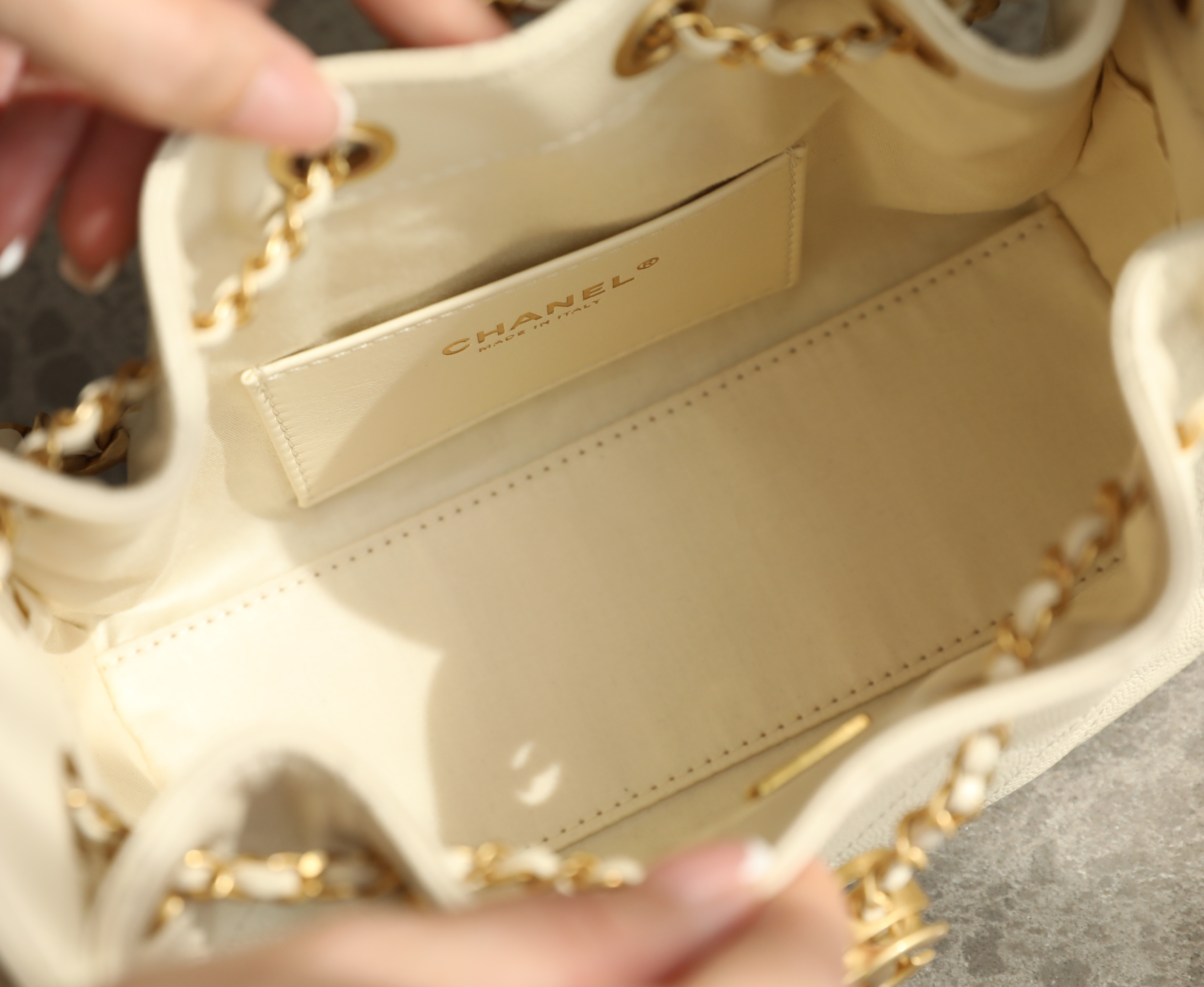 Chanel 25 Mini Bag Beige - fake chanel 25 mini beige detail 2