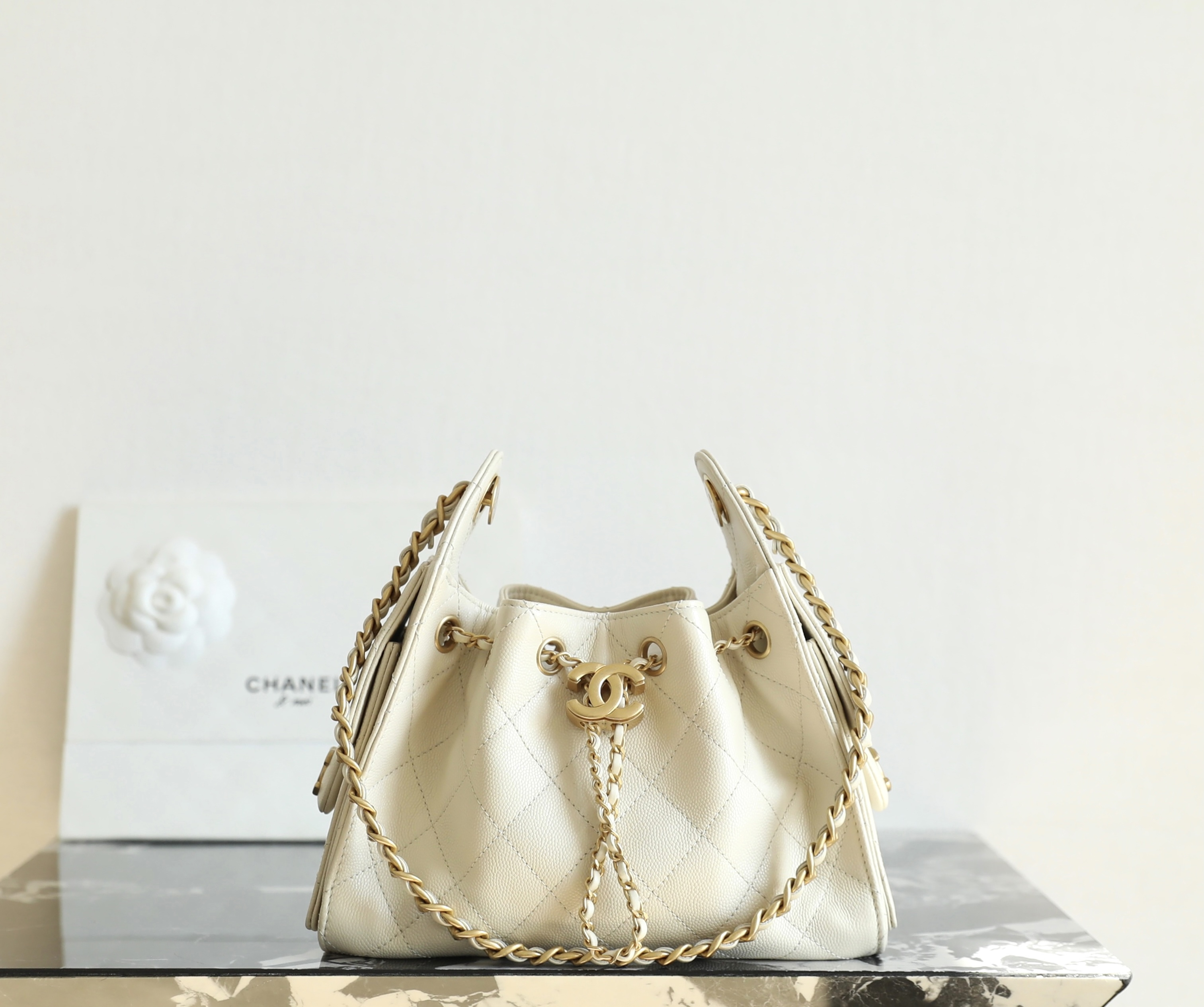 Chanel 25 Mini Bag Beige - fake chanel 25 mini beige detail 3