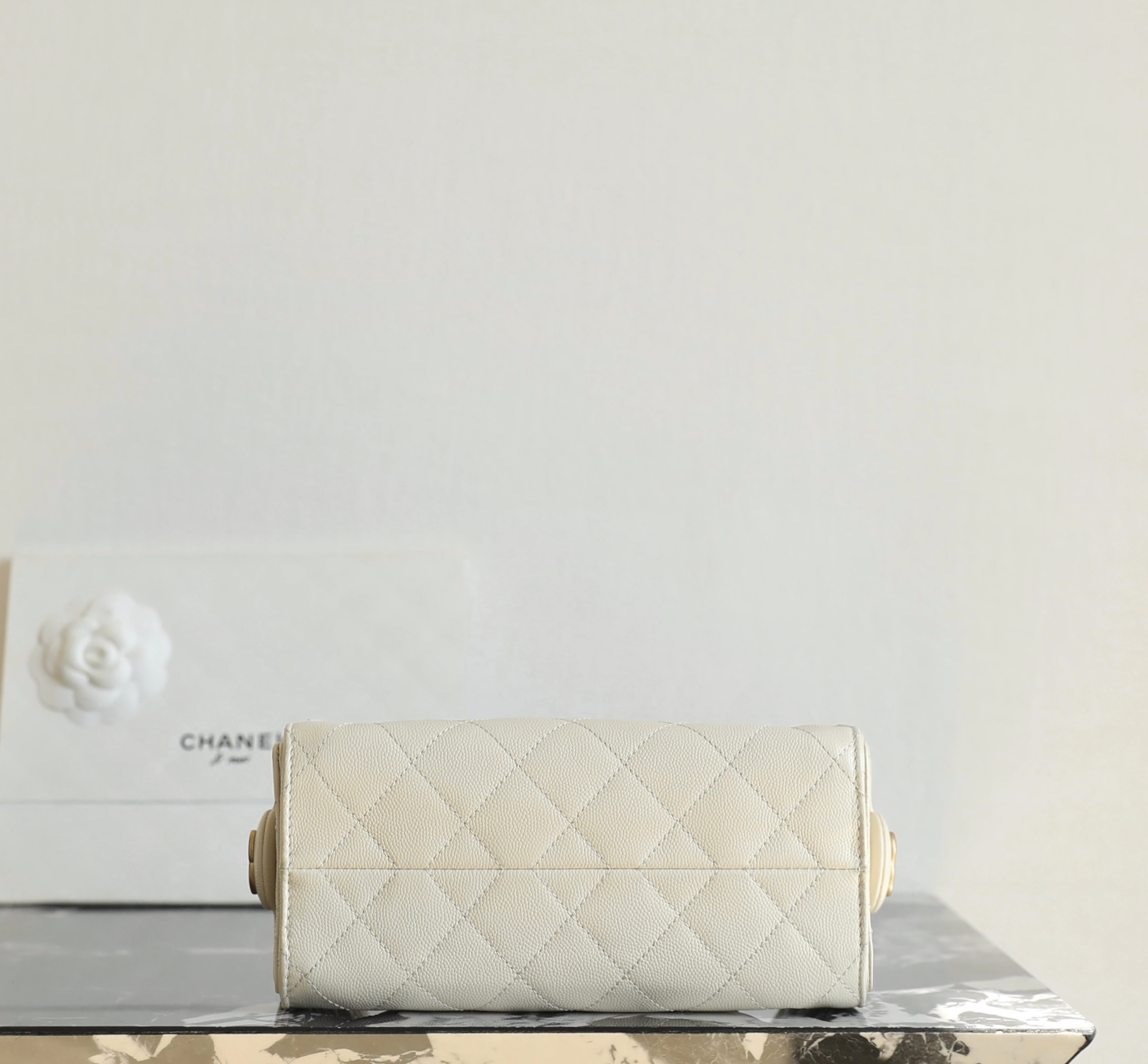 Chanel 25 Mini Bag Beige - fake chanel 25 mini beige detail 8