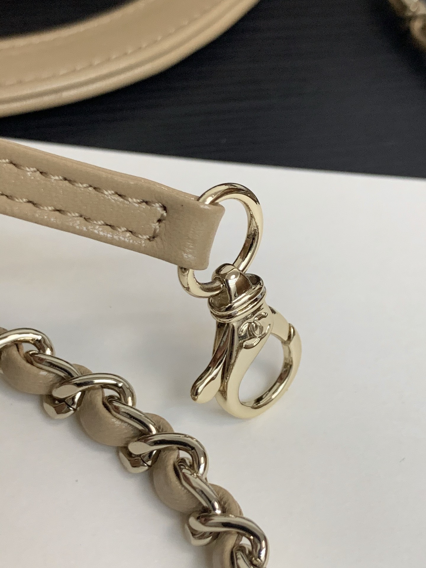beige Chanel 24S 31 Mini Tote Bag Beige - chanel mini tote beige dupe detail 8