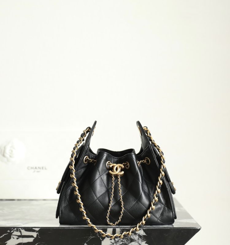Chanel 25 Mini Bag Black - chanel 25 mini black dupe front view