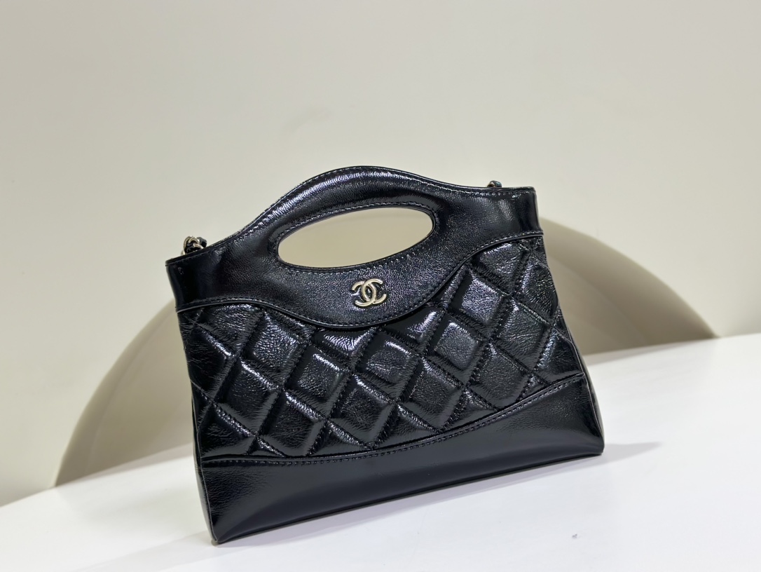 black' (1) Chanel 24S 31 Nano Tote Bag Black - fake chanel 31 nano tote detail 1