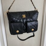 Chanel 24P Messenger Hobo Black 1