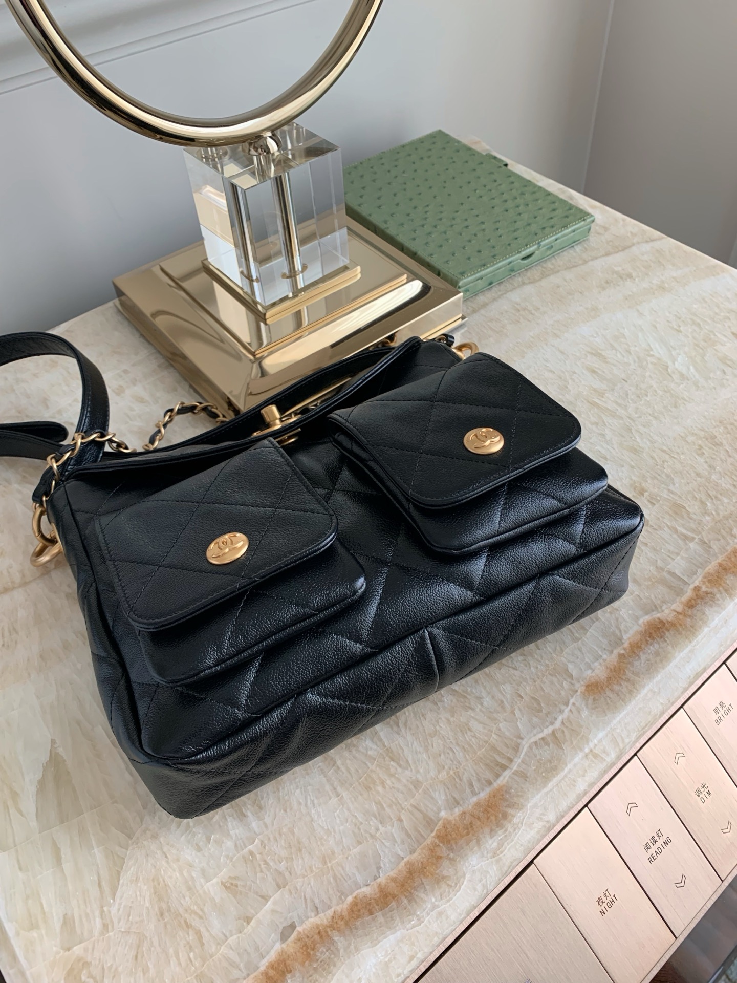 Chanel 24P Messenger Hobo Black 5