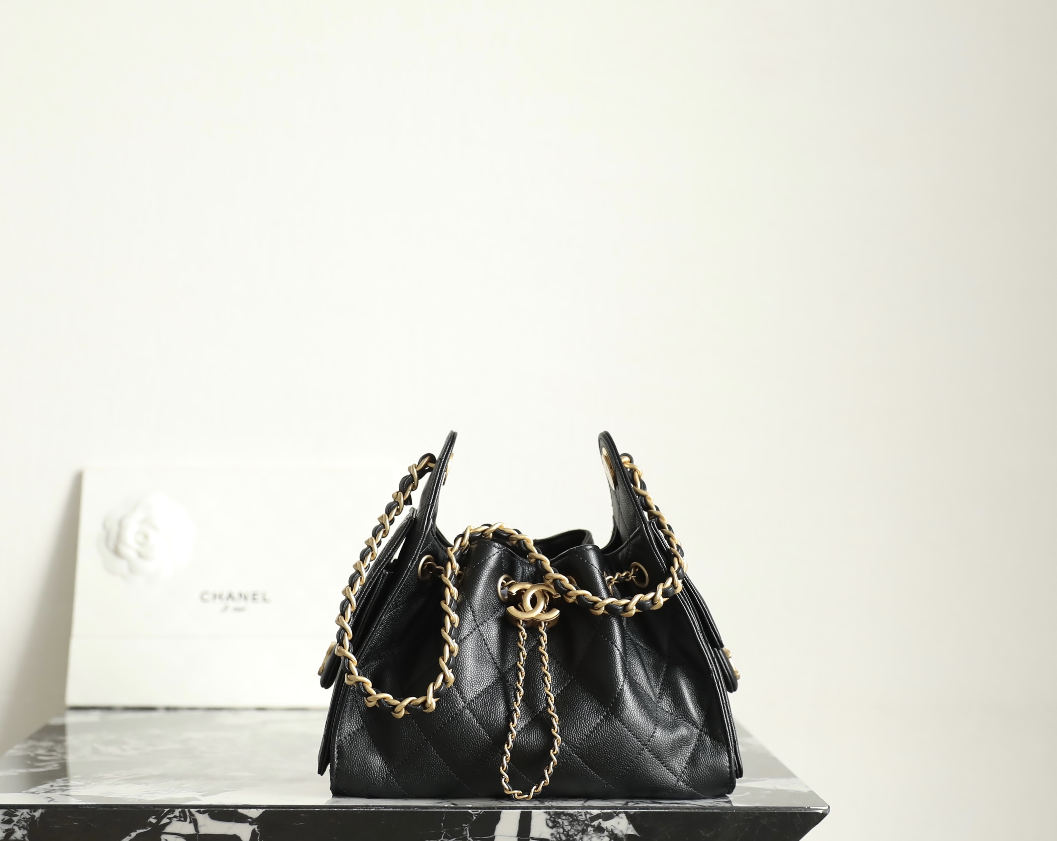 black (6) Chanel 25 Mini Bag Black - chanel 25 mini black dupe detail 4