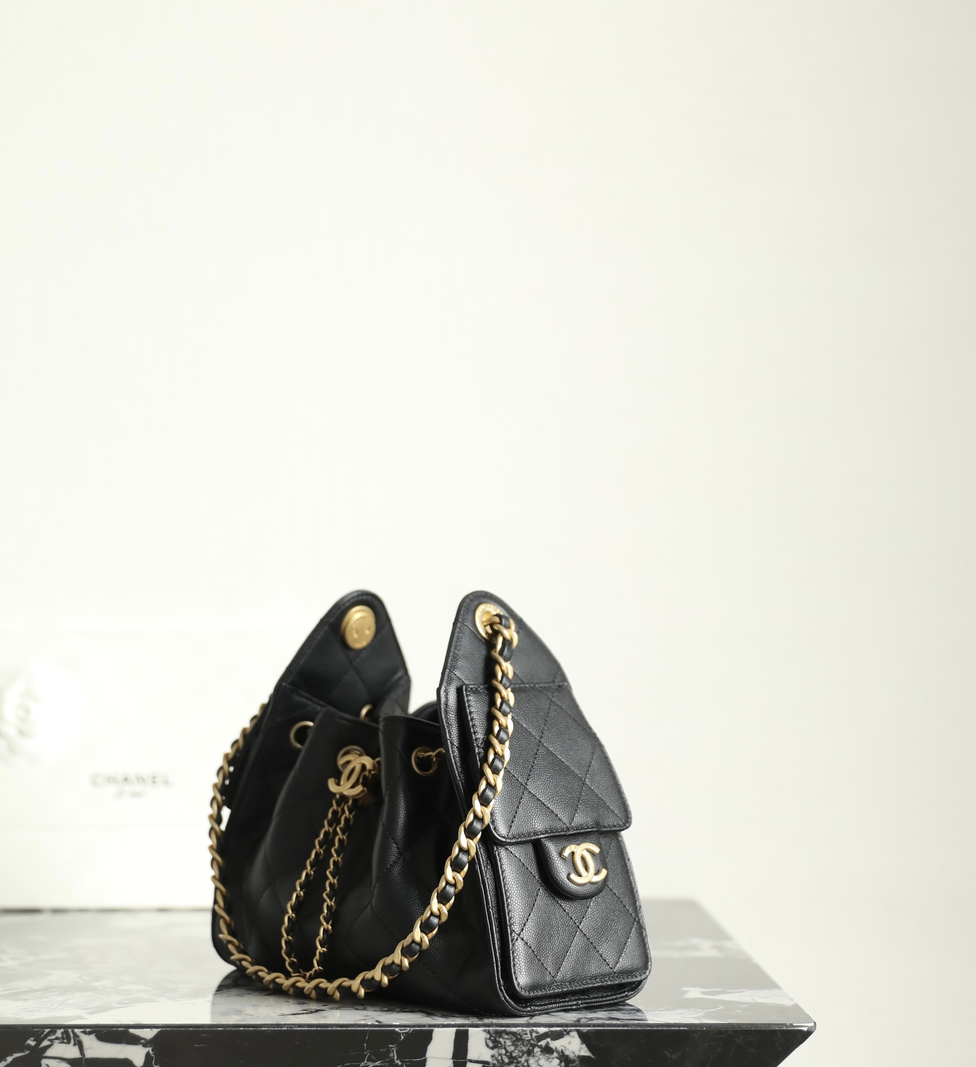 black (9) Chanel 25 Mini Bag Black - chanel 25 mini black dupe detail 7