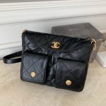 Chanel 24P Messenger Hobo Black 9