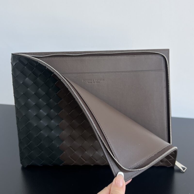 bottega veneta half zip clutch 2 Bottega Veneta Half Zip Clutch - side angle