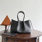 Bottega Veneta Pinacoteca Medium Replica Black - View 2 | Intrecciato Detail