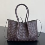 Bottega Veneta Pinacoteca Medium Replica Dark Barolo - View 2 | Intrecciato Detail