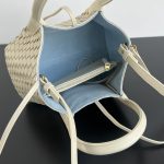 Bottega Veneta Pinacoteca Small Replica Sea Salt - View 3 | Intrecciato Detail