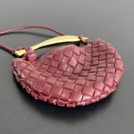 Bottega Veneta Sardine Mini Burgundy - View 6 | Intrecciato Detail