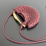 Bottega Veneta Sardine Mini Burgundy - View 7 | Intrecciato Detail