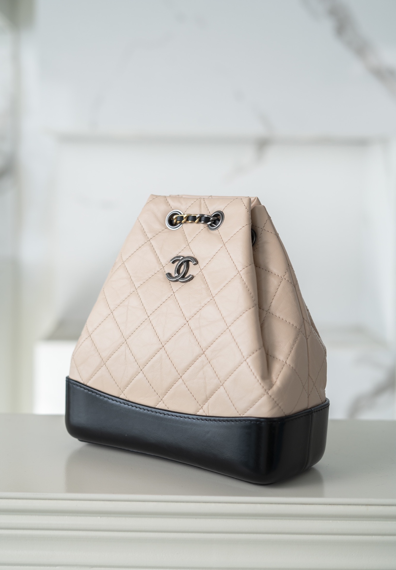 Chanel Gabrielle Backpack Beige 2