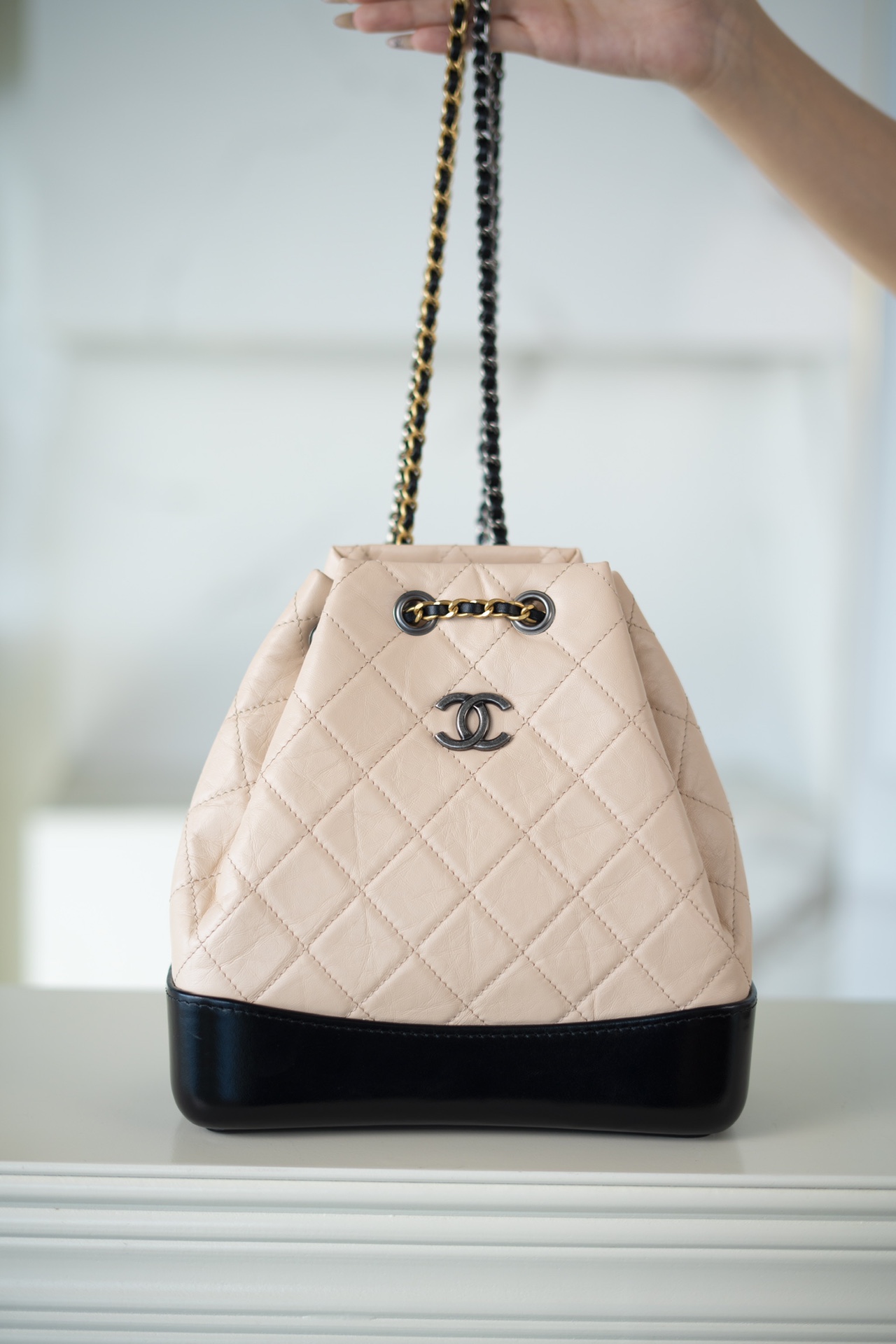 Chanel Gabrielle Backpack Beige 5