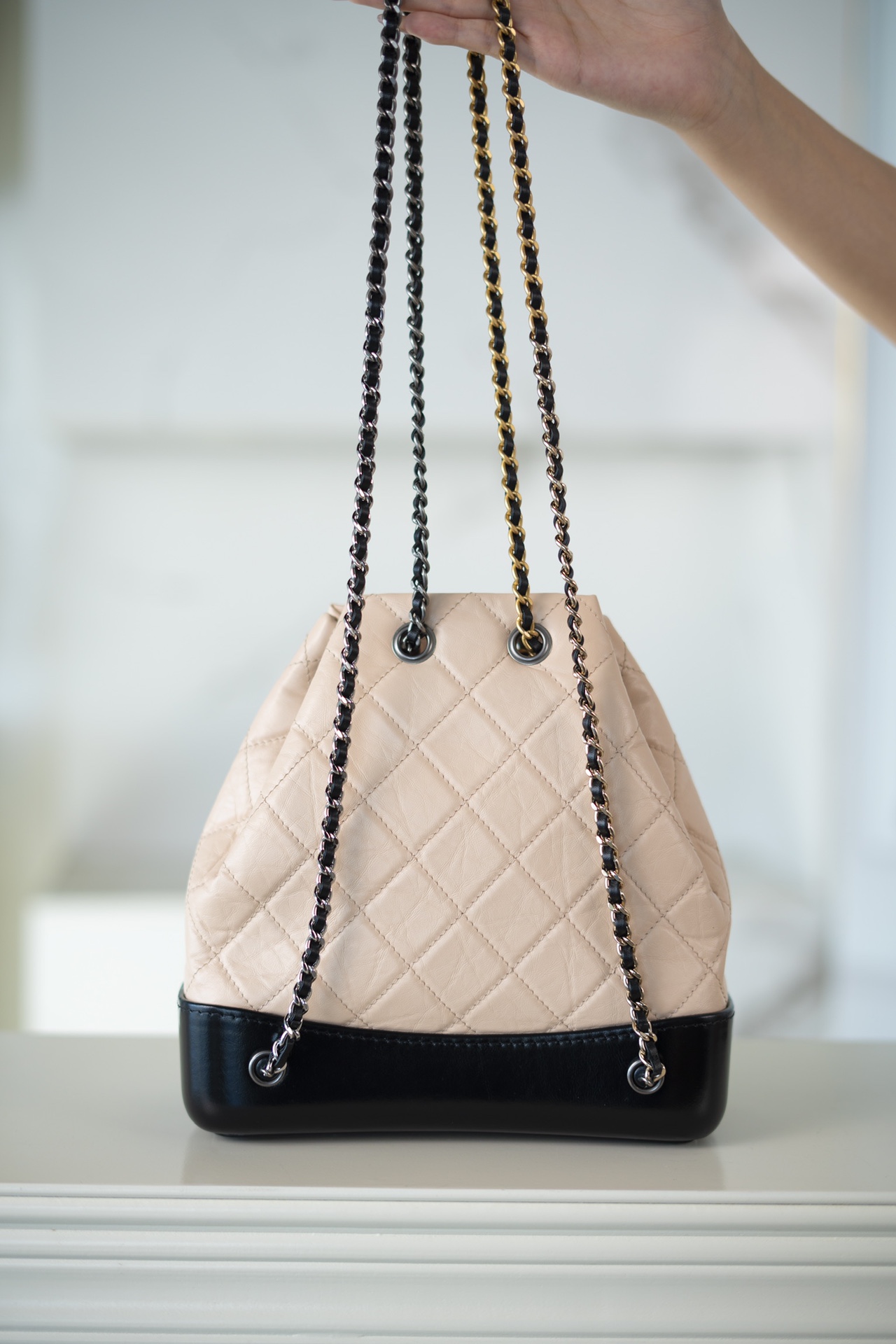 Chanel Gabrielle Backpack Beige 7