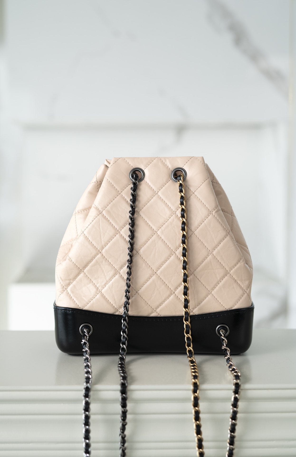 Chanel Gabrielle Backpack Beige 9