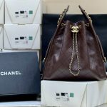 Chanel 25 Medium Bag Brown - fake chanel 25 medium brown detail 5