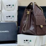Chanel 25 Medium Bag Brown - fake chanel 25 medium brown detail 8