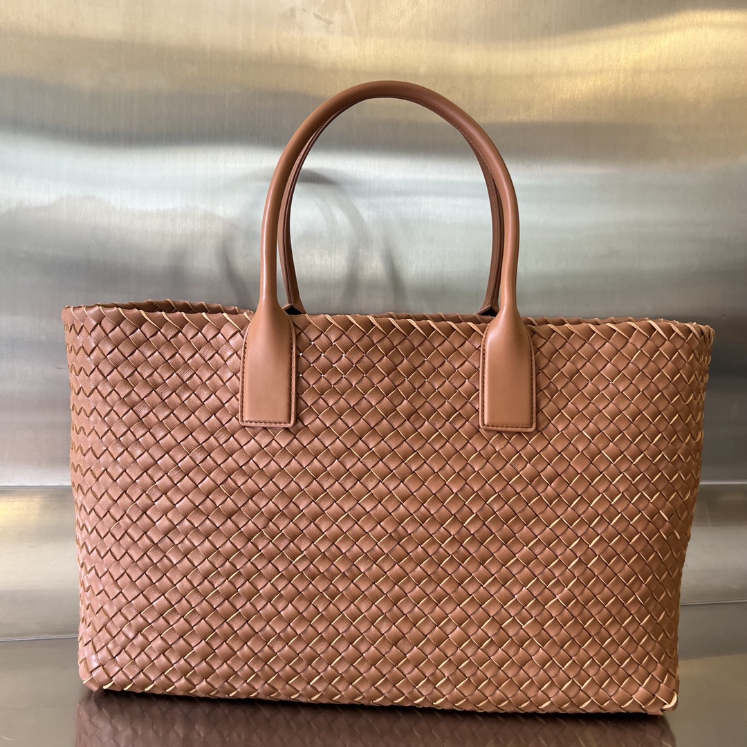 Cabat orange 1 Bottega Veneta Cabat Tote Large in Orange - Italian Leather Replica