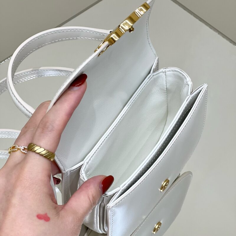 Celine Mini Triomphe White Gallery 7 Celine Mini Triomphe White Gallery 7 - Replica Celine Bag