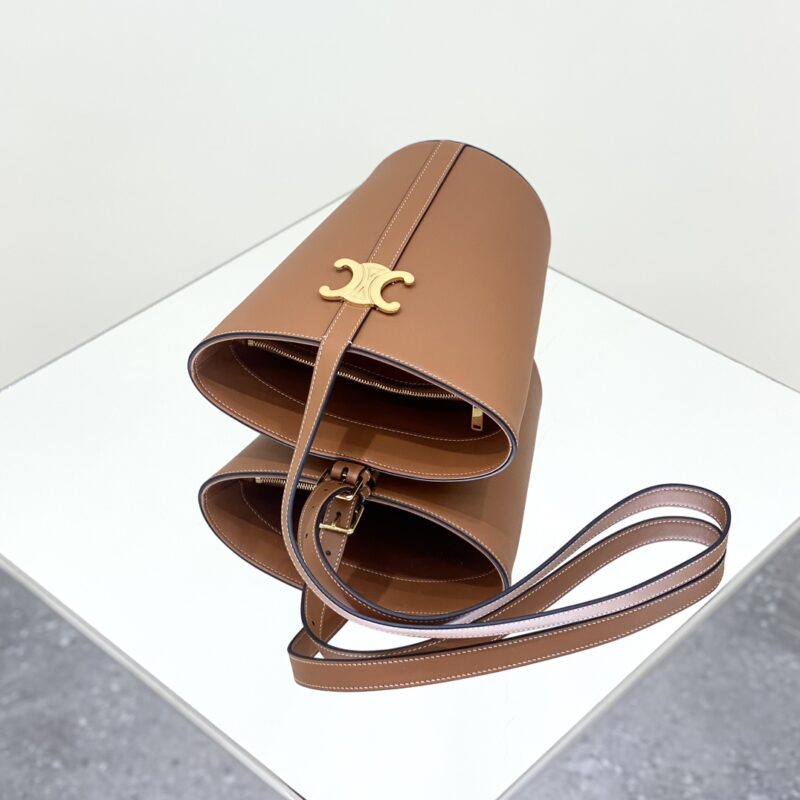 Celine Triomphe Bucket Bag Brown Gallery 5 Celine Triomphe Bucket Bag Brown Gallery 5 - Replica Celine Bag