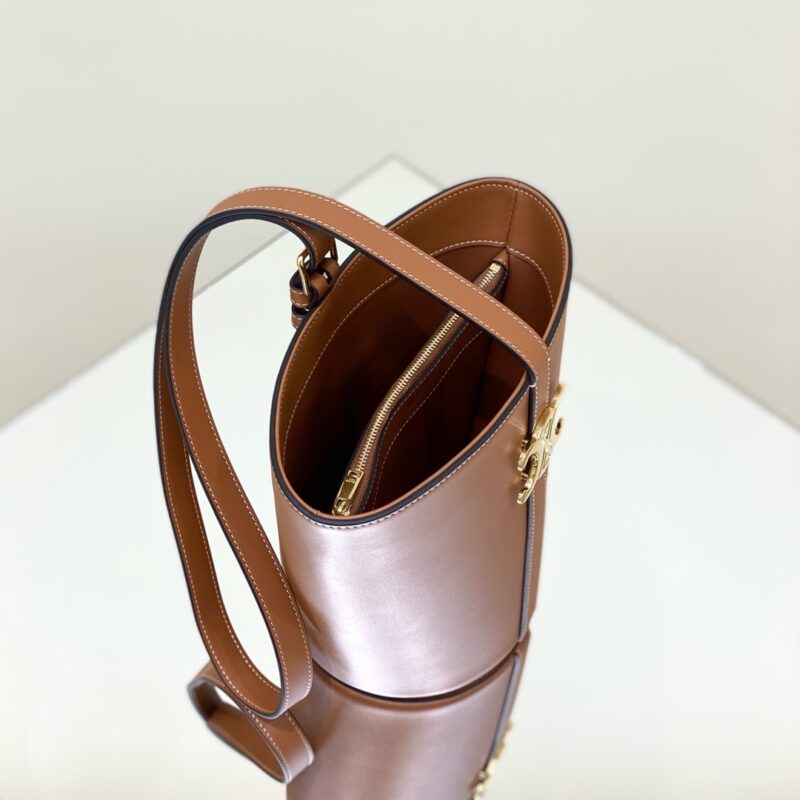 Celine Triomphe Bucket Bag Brown Gallery 6 Celine Triomphe Bucket Bag Brown Gallery 6 - Replica Celine Bag