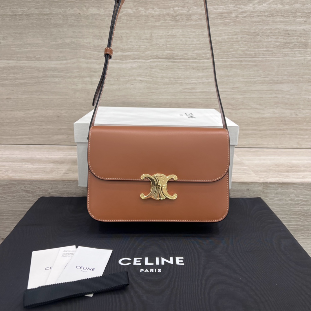 Celine Triomphe Classic Brown 7 Celine Triomphe Classic - front view