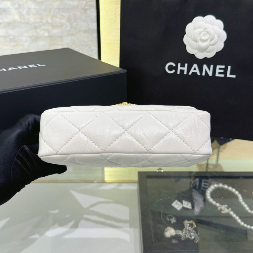 chanel-19-mini-flap-white-bag-gallery-1 CHANEL 19 Mini Flap White Bag - fake chanel 19 mini detail 1